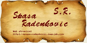 Spasa Radenković vizit kartica